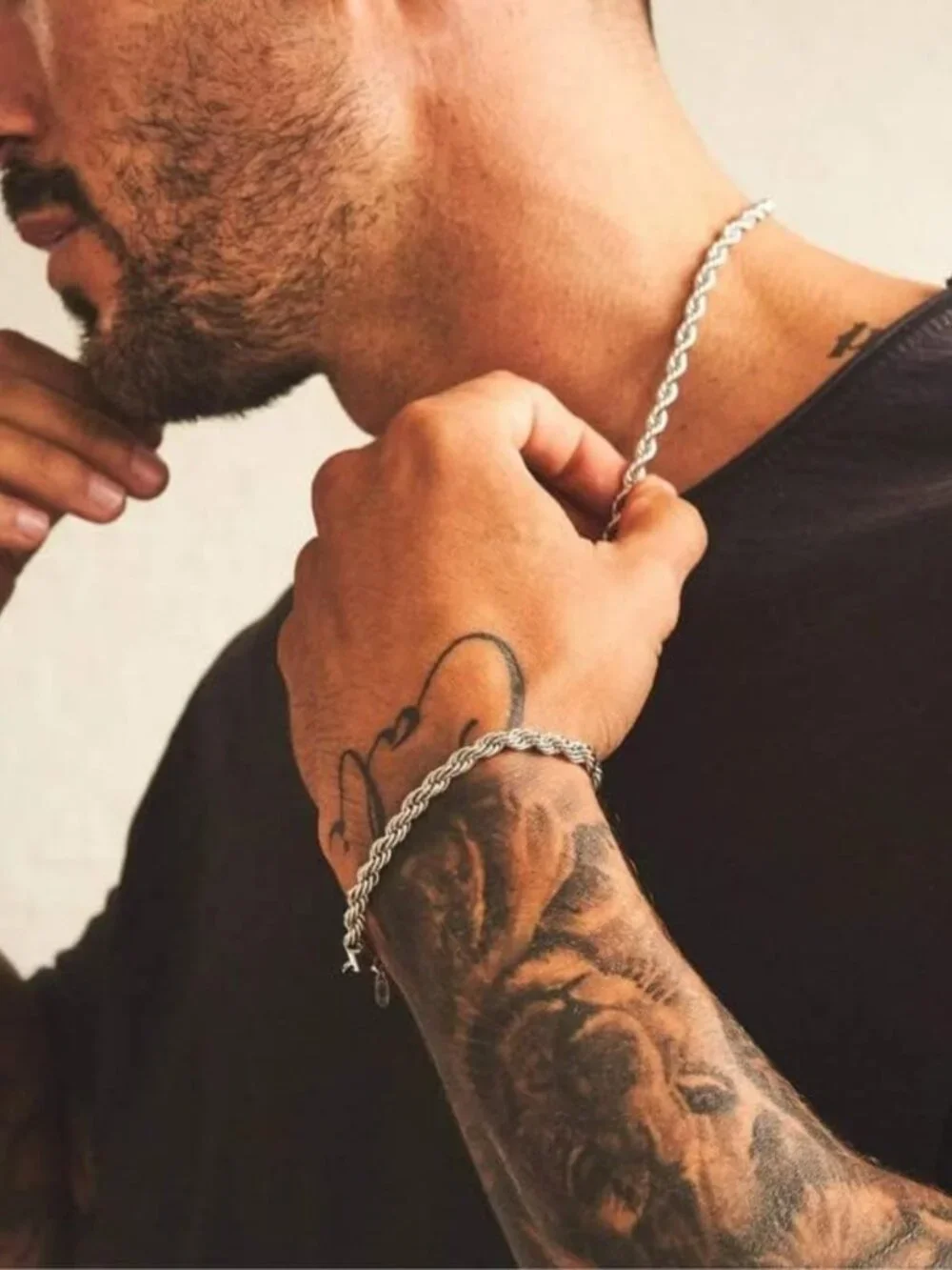 925 Sterling Silver Rope Bracelets for Men & Women - Adjustable 2/3/5mm Styles